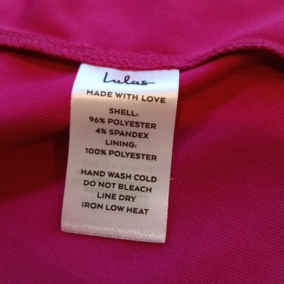LULU'S Magenta Satin Backless Mini Wrap Dress Large - Picture 10 of 12